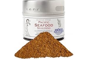 Pacific Seafood Seasoning | Authentic Artisanal Spice Mix | All Natural, Non GMO | Hand Crafted in Small Batches | Sustainably Sourced Spices | Made in USA | Ultra Premium, GLP-1 Friendly | Gourmet Sea Food Seasoning | Magnetic Tin | Gustus Vitae | #25