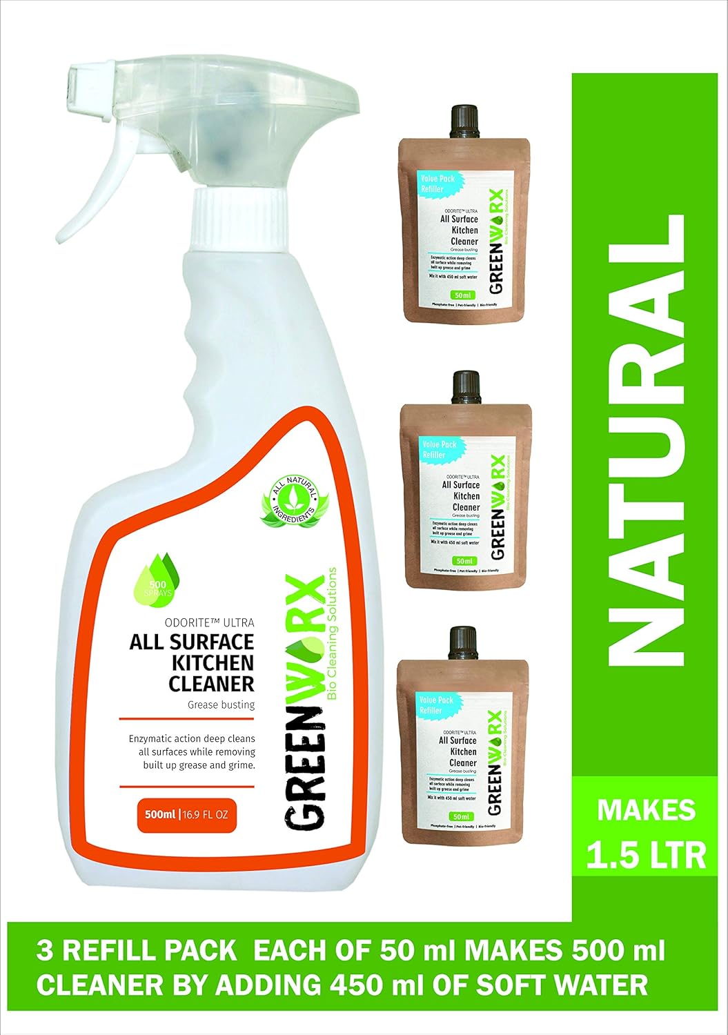 Greenworx Bio Cleaning Solutions All Surface Kitchen Pet and Eco