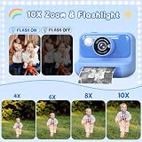 Hangrui Kids Camera Instant Print 2.4 inch 1080P 32GB Card Blue view 6