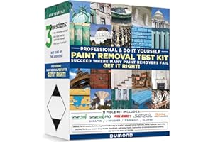 DUMOND Complete Paint Removal Test Kit - Find The Right Paint Remover for Your Project - Kit Includes 8oz Samples of Peel Away 1, Smart Strip Advanced, & Smart Strip PRO, Laminated Paper & Accessories