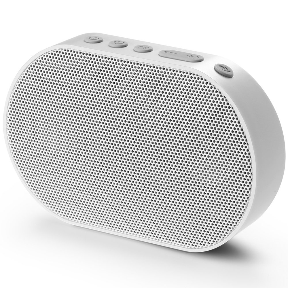 Wireless Speakers, GGMM WiFi Bluetooth Speakers with Alexa Built-in, Press-Activated App Talking Voice Control, Palm Size Indoor AirPlay Spotify Multi Room Smart Speaker 10W, E2 White
