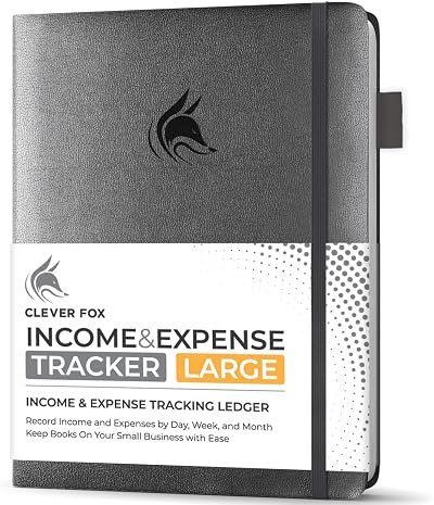 Clever Fox Large Income & Expense Tracker A4 – 2-Year Ledger Book