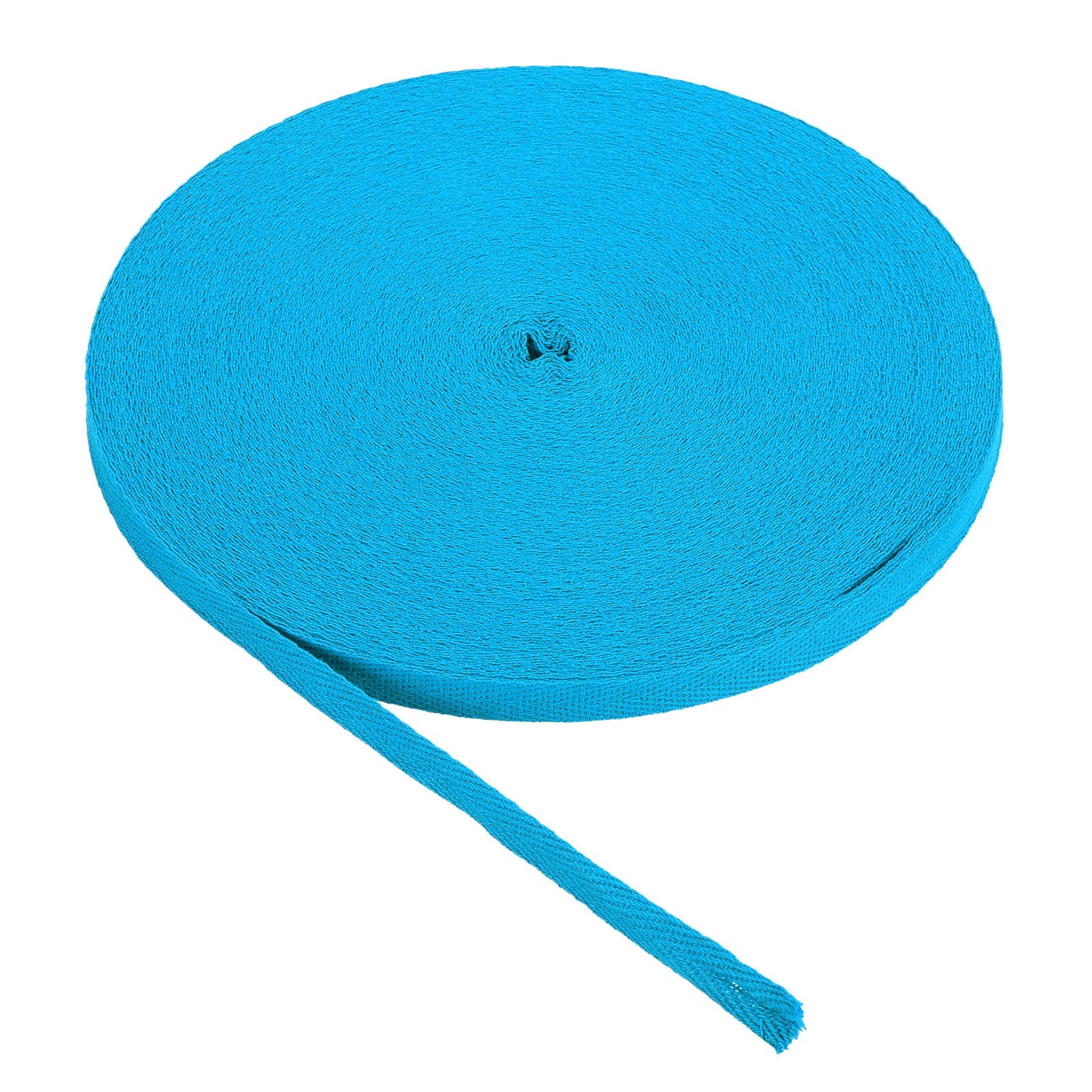 PATIKIL Cotton Twill Tape 10mm(3/8 Inch) 50 Yards Cotton Ribbon Bias Binding Tape Herringbone Webbing Trim for Sewing Gift Wrapping Craft DIY Deep Lake Blue - 45m