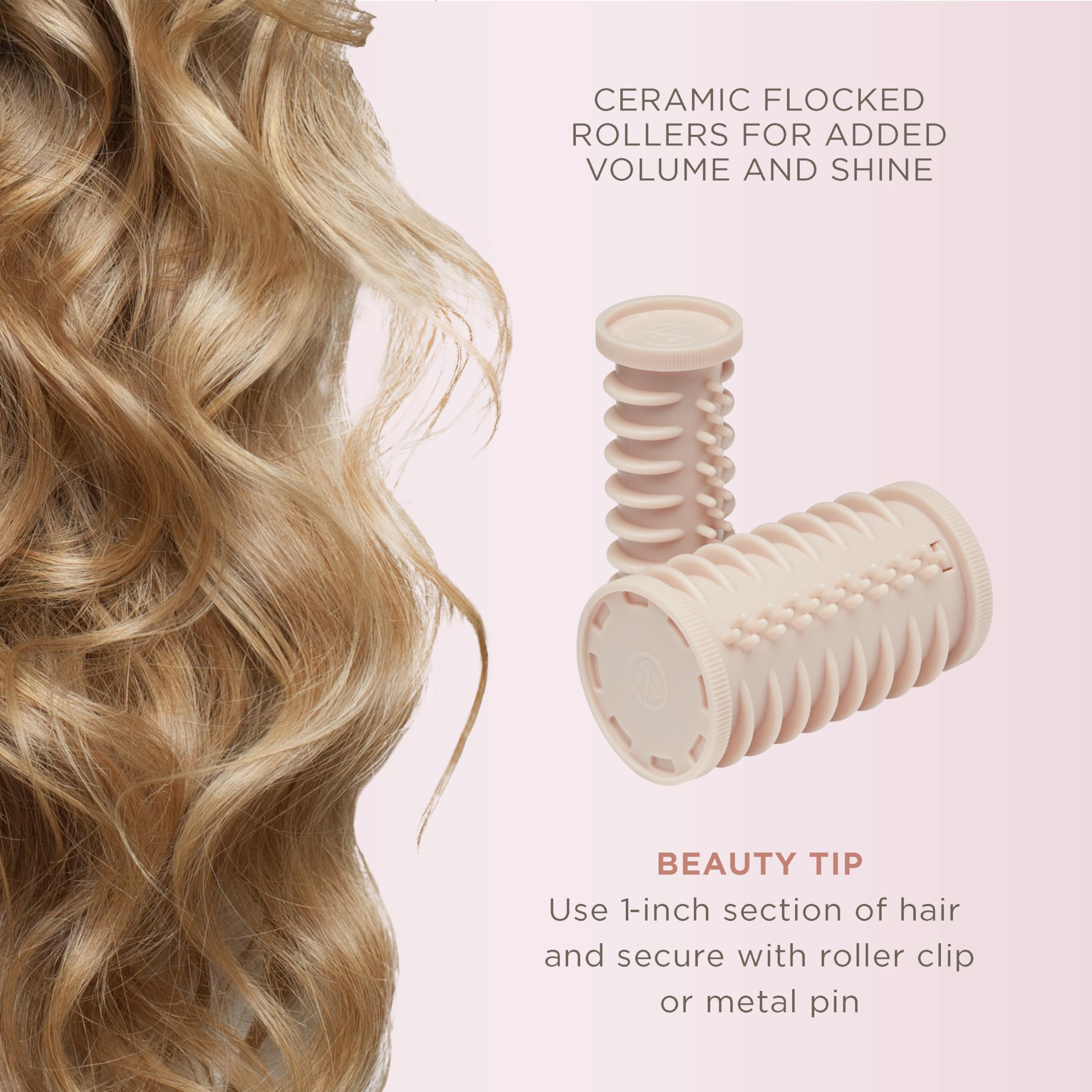 CONAIR Instant Heat Compact Hot Rollers for Long, Medium, and All Hair - Hair Curler - Hair Roller Clips Included - 1 1/4-inch, 1-inch, and 3/4-inch Rollers