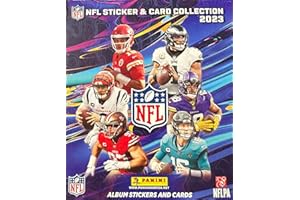 2023 Panini Football Sticker Collection Unopened Box with 50 Packs Containing 250 Stickers and 50 Cards Total with Rookies and Stars
