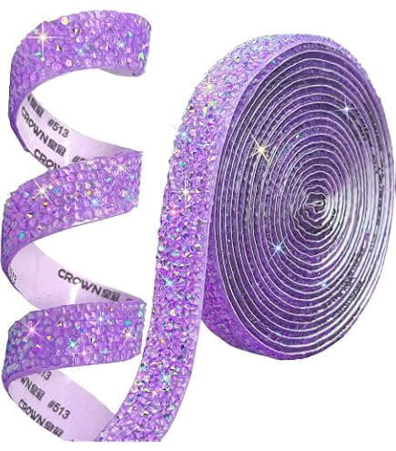 MECCANIXITY 3 Roll 3 Yard 12mm Self Adhesive Crystal Rhinestone Diamond Ribbon For Arts Crafts Project Wedding Cakes Birthday Decorations Lake Blue