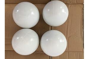 Pack of 4-107mm Bocce Balls - White with 2 Different Scoring Patterns