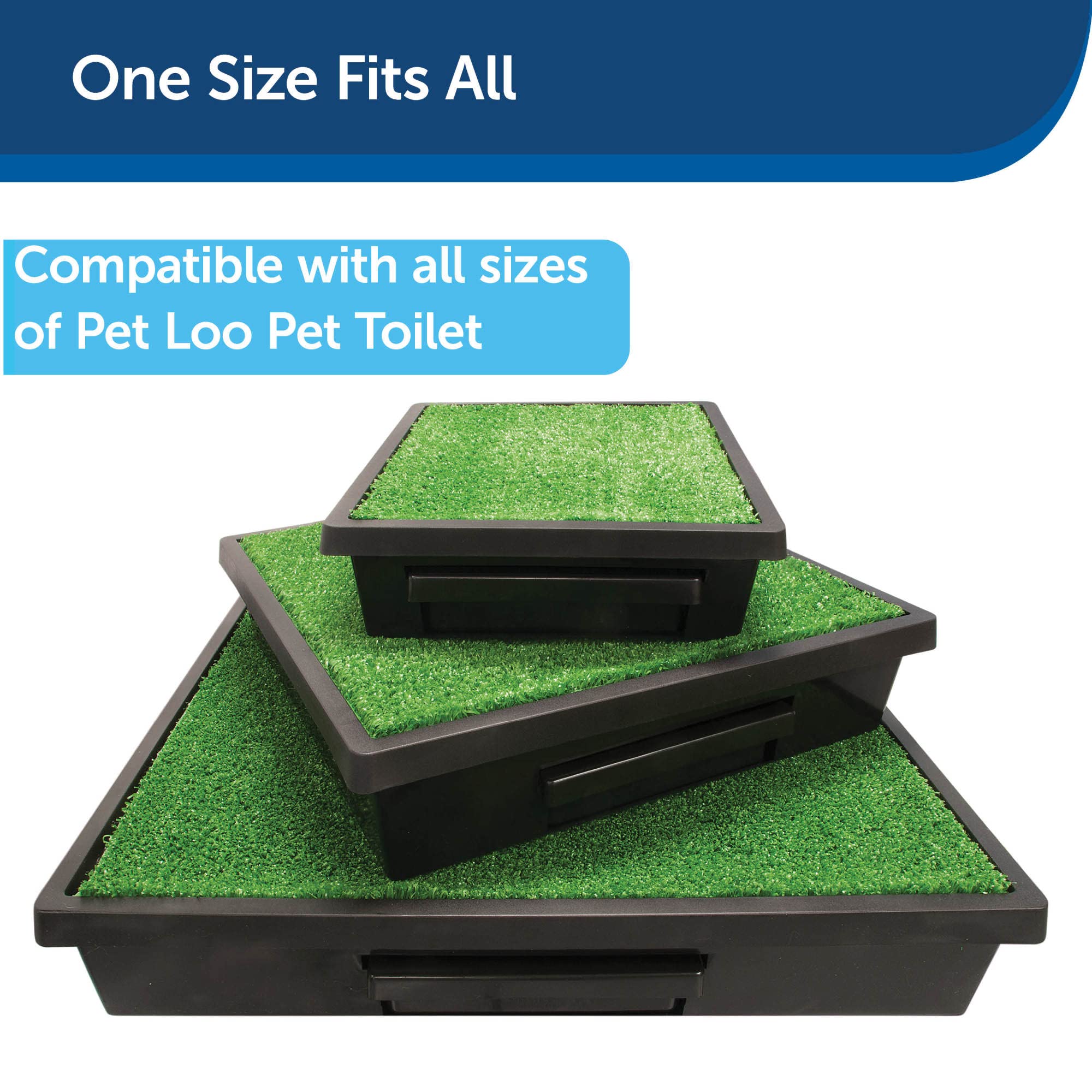 Pet Loo Pee-Pod with Sponge - 7-Pack - Indoor Toilet Tray for Pets - Urine Disposal