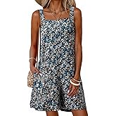 Dokotoo Women's Casual Rompers Loose Overalls One Piece Sleeveless Printed Wide Leg Short Pant Jumpsuits With Pockets