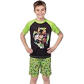 INTIMO Ben 10 Boys' Cartoon TV Series Omnitrix Characters Aliens Sleep Pajama Set Shorts