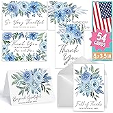 Hadley Designs Wedding Thank You Cards with Envelopes -54 Floral Thank You Cards Wedding with Envelopes, ThankYou Notes from the New Mr and Mrs Card for Gifts, Bridal Party & Guests, Bridal Shower