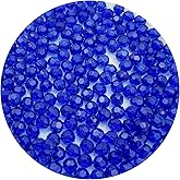 Daiyifiy 400pcs 8mm Acrylic Round Crystal Beads Faceted Spacer Color Beads for Jewelry Making DIY Bead Bracelet Necklace Earrings(Dark Sapphire Blue)