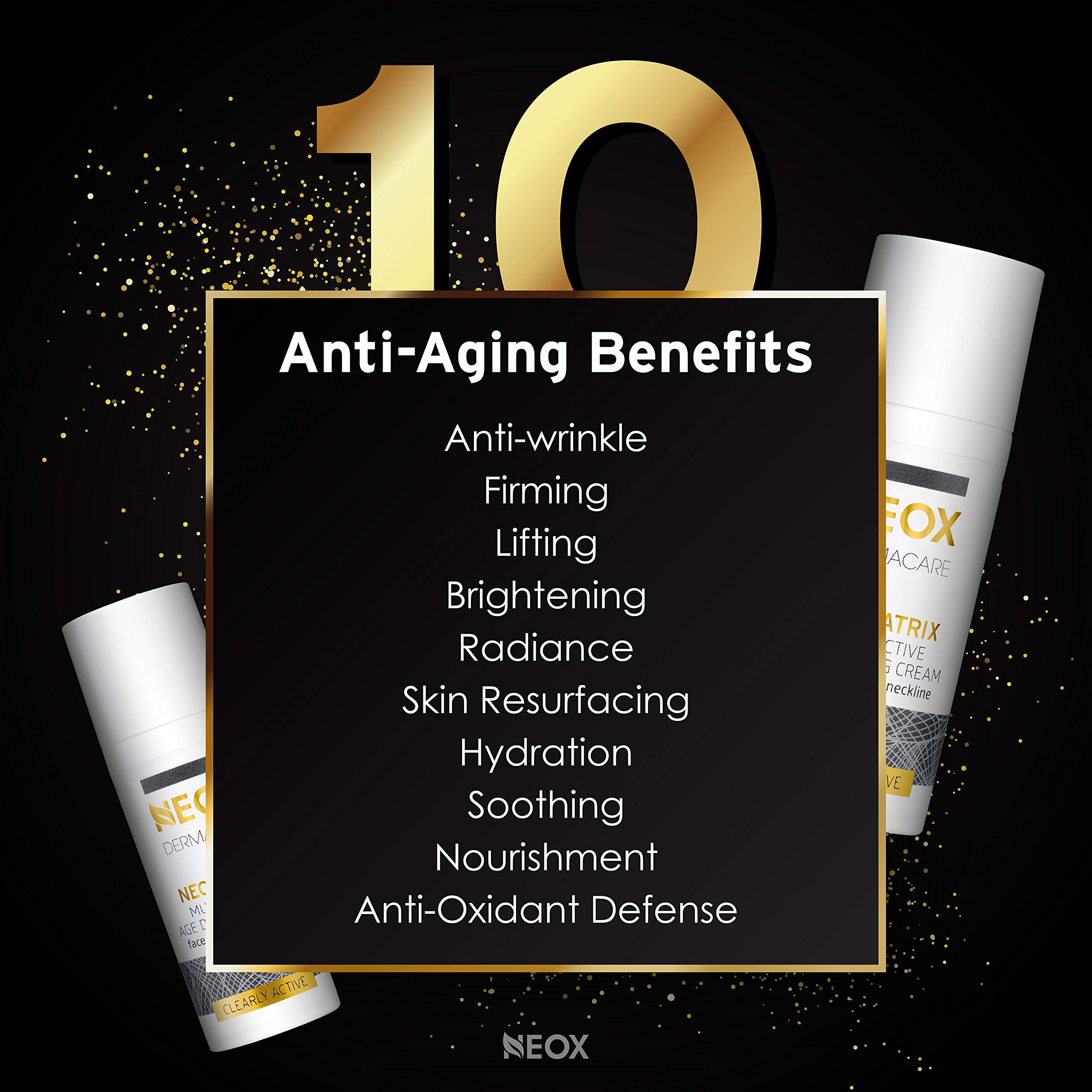 NeoMatrix Anti Wrinkle Cream Multi-Active Age Defying Cream by NEOX DERMACARE: 10 Treatments in One of Anti-Aging, Anti-Wrinkle, Firming, Lifting on Face, Neck or Neckline