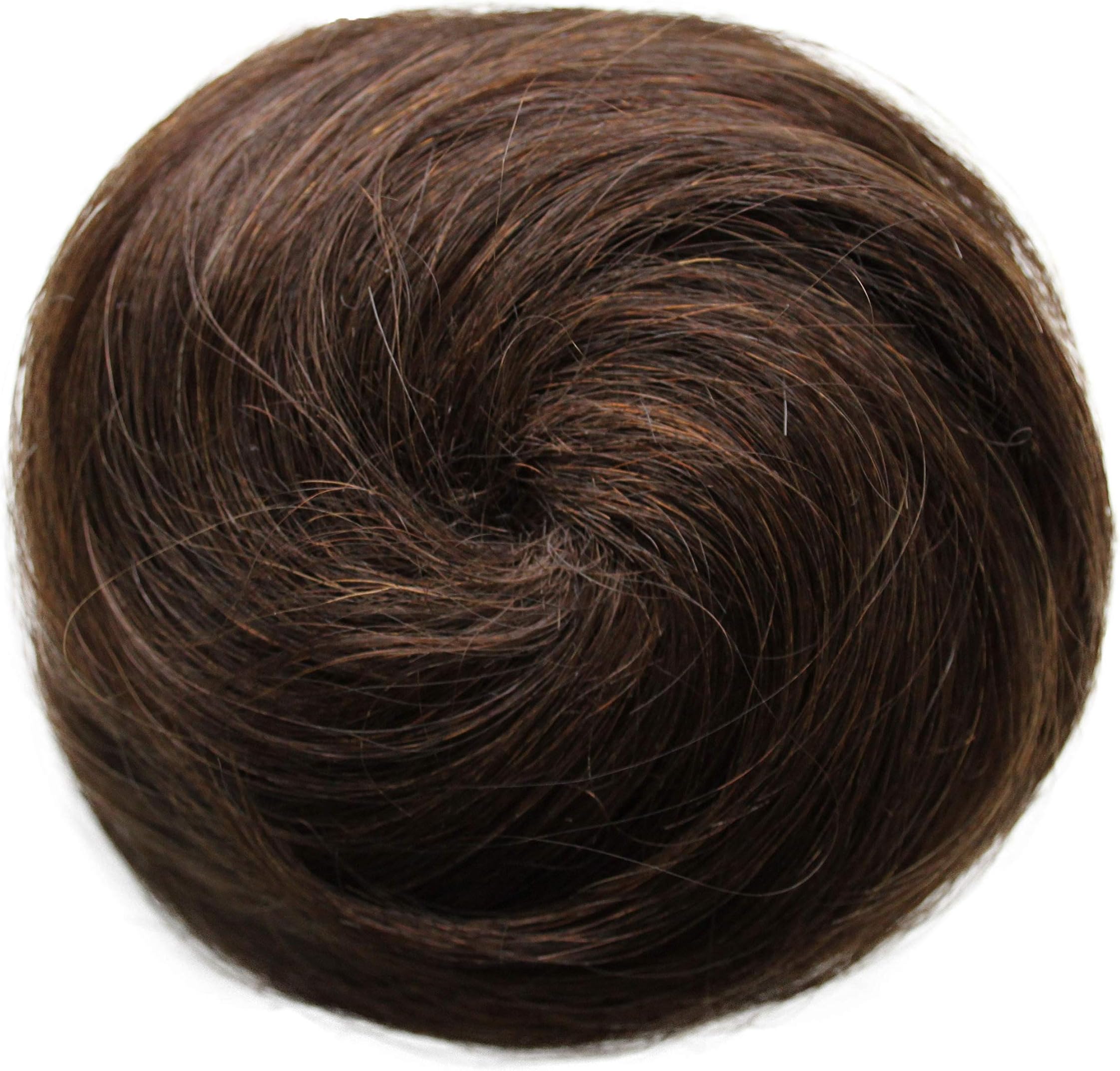CAISHA 100% HUMAN HAIR Bun Updos Hair Piece Hepburn Scrunchie Brown H311d