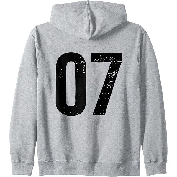 Amazon.com: Number 07 Zip Hoodie : Clothing, Shoes & Jewelry