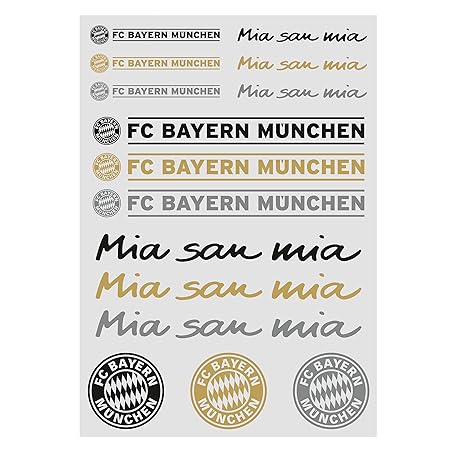 FC Bayern München Aufkleberkarte Schriftzug