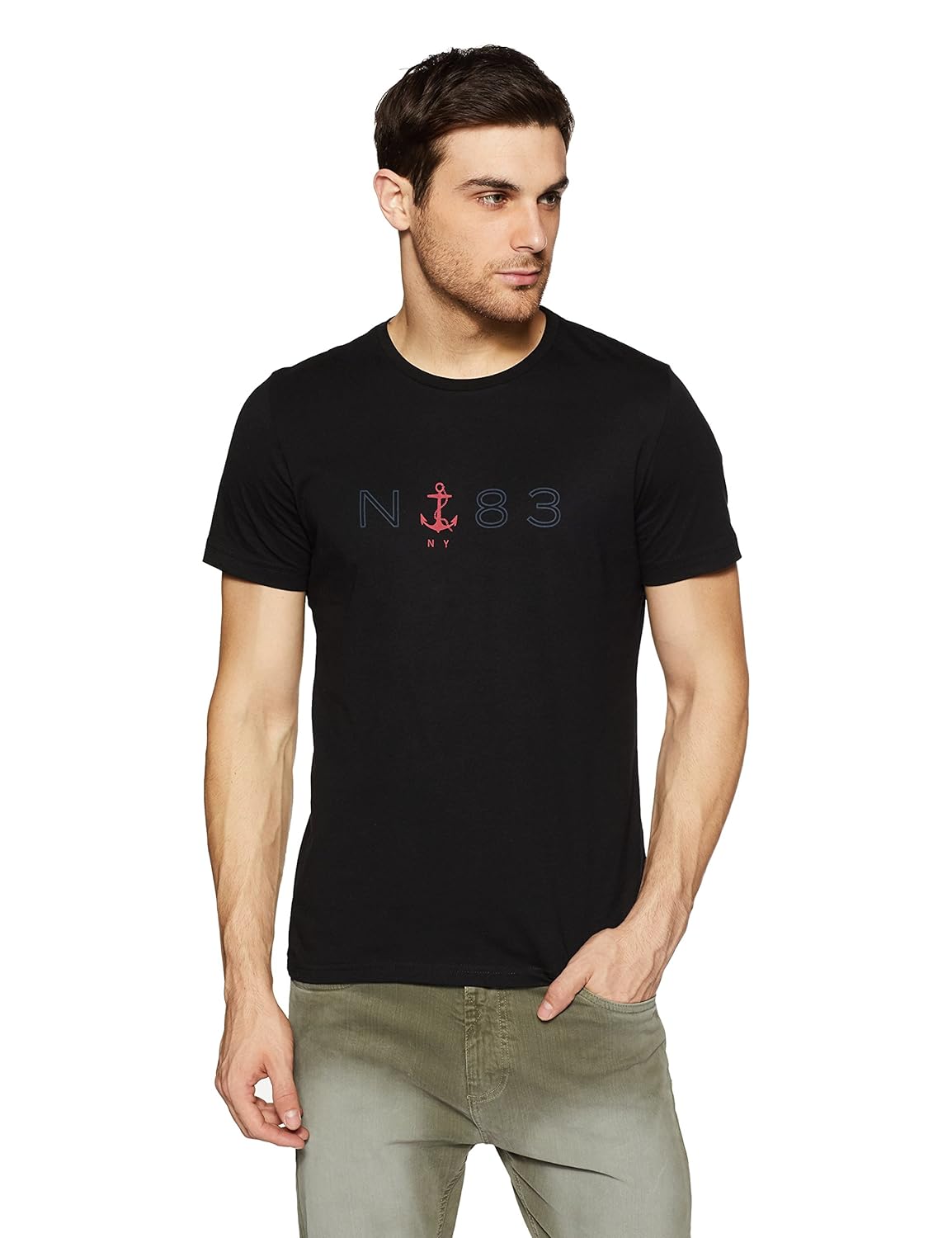 nautica men's printed slim fit t-shirt