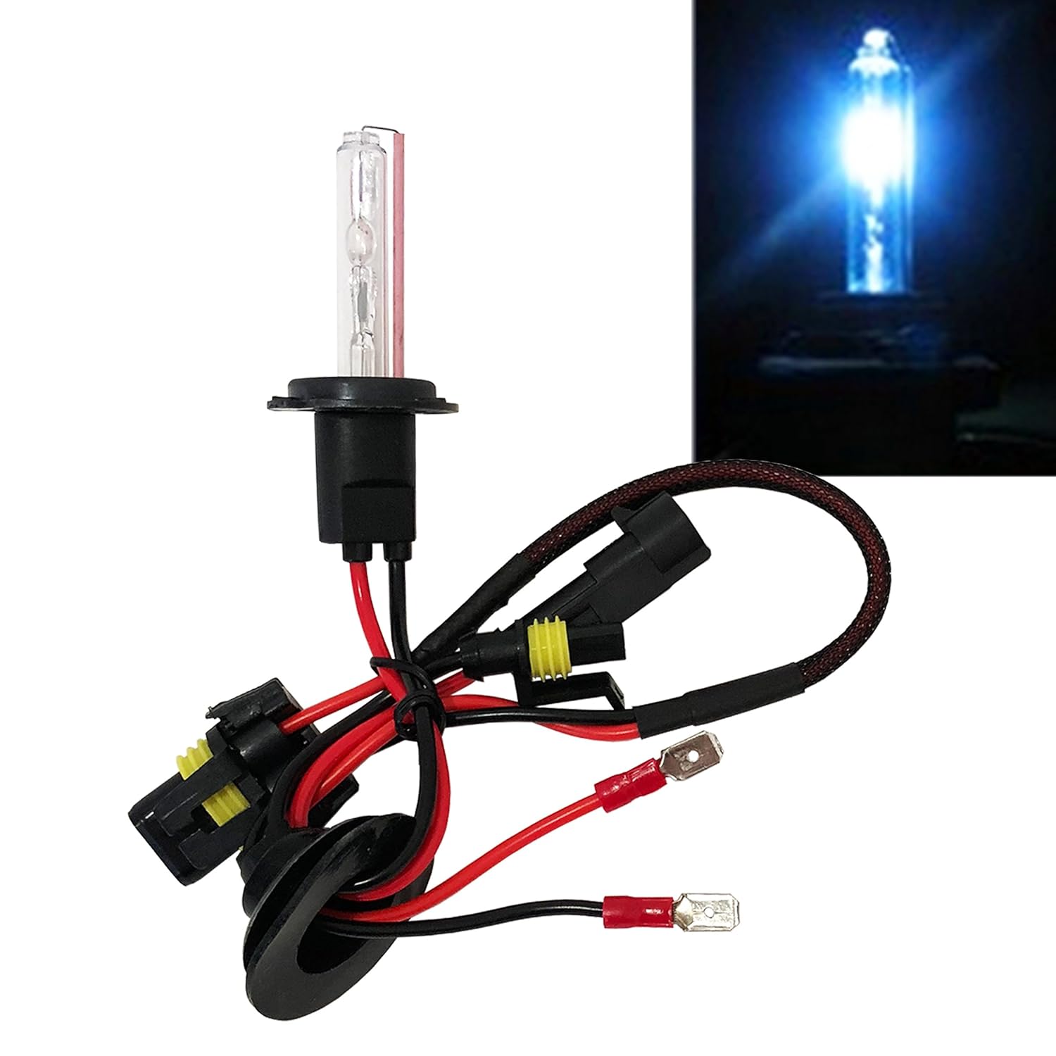 All In One H7 HID Headlight Conversion Kit 6000K White Bulbs For