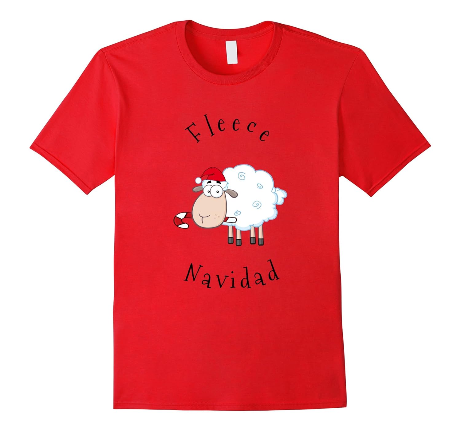 Fleece Navidad Graphic T-shirt Christmas Sheep Lamb-ANZ