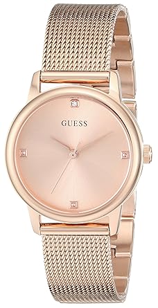 Buy Guess Women S U0532l3 Diamond Accented Rose Gold Tone Watch