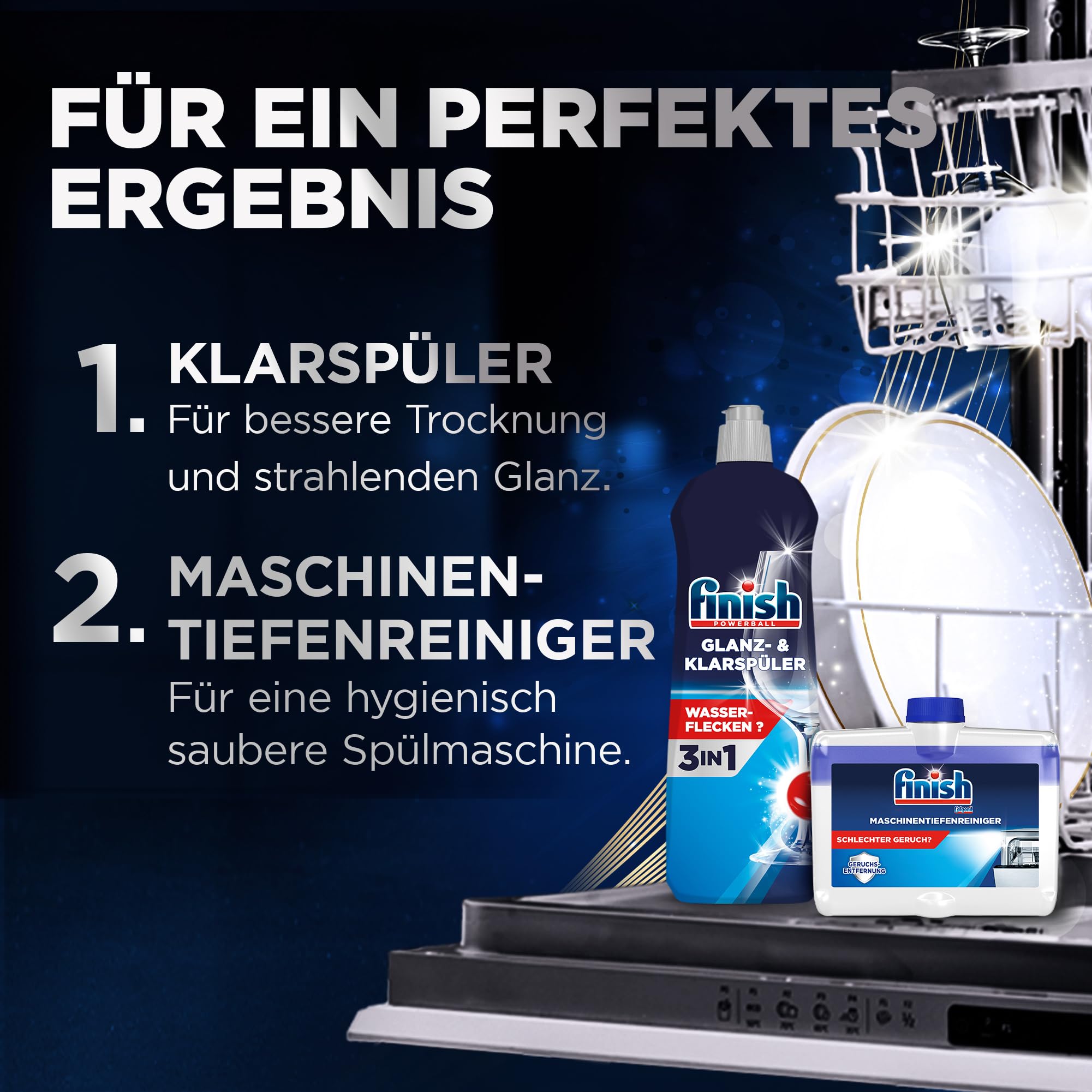 Finish Ultimate Infinity Shine Spülmaschinentabs – Geschirrspültabs für Tiefenreinigung, Fettlösekraft und Glanz mit Schutzschild – 80 Finish Caps 9