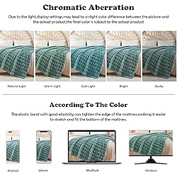 NEWCOSPLAY Twin Blanket for Couch Light Teal Super