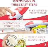 Kitchen Mama Auto Electric Can Opener Red - Hands Free, Battery Operated view 2