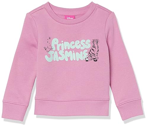 Amazon Essentials Disney | Marvel | Star Wars | Princess Girls' Fleece Pullover Crew Sweatshirt, Princess Jasmine, XX-Large