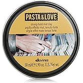 Davines Pasta & Love Styling Clay, Strong Hold Matte Clay - Adds Structure, Volume & Dry Texture - Long-Lasting Definition without Shine for Messy Looks, 1.69 Fl Oz
