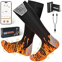 ChieAdt Heated Socks for Men Women with APP Control,8000mAh Battery Rechargeable Electric Heated Socks Outdoor for Hunting