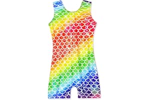 Domusgo Gymnastics Leotards for Girls Sparkly One Piece Sleeveless Tumbling Unitards
