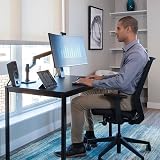 Ergotron LX Premium Monitor Arm Single Desk Mount 34 in VESA 75x75 100x100 view 3