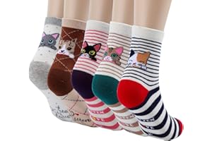 Jeasona Women's Cat Socks Cat Gifts Cute Animal Socks Dog Owl Gifts for Women