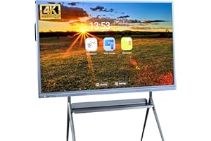 OMNINEXHUB 55" Smart Board - 4K UHD Interactive Whiteboard with Dual OS (Android/Windows), Touch Screen Digital Whiteboard for Classroom, Office & Home - Includes Wall Mount & Stylus(Wall Mount Included)