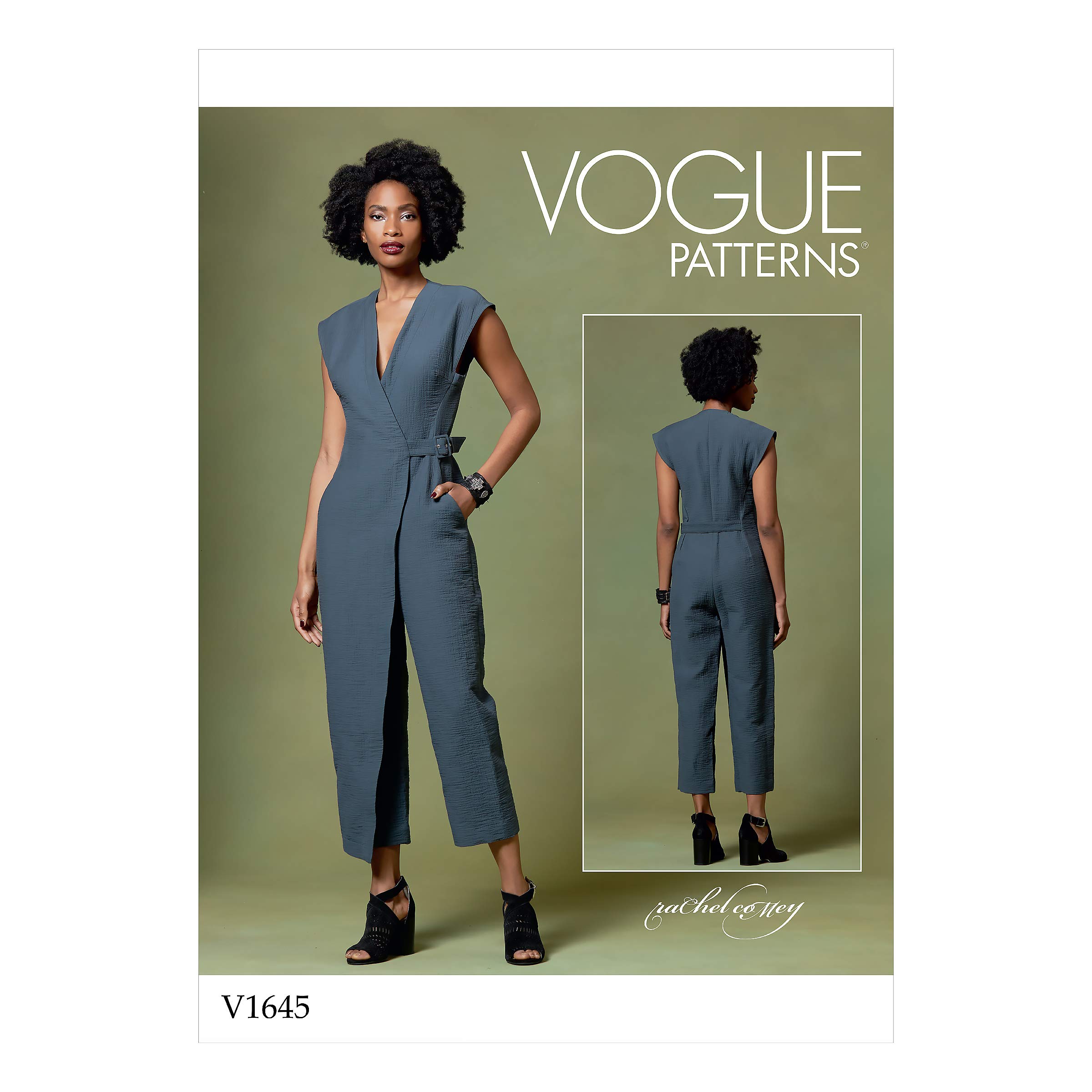 Vogue Patterns-V1645Y-Misses>Pants, Jumpsuits & Shorts, White