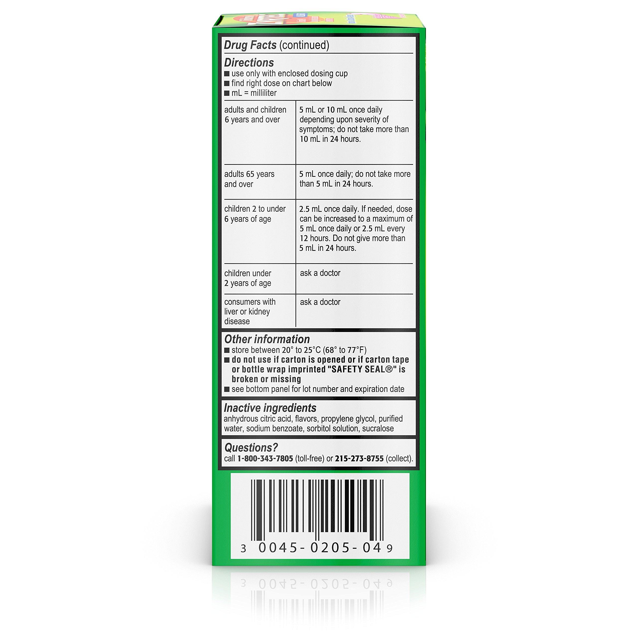 Zyrtec 24 Hr Children’s Allergy Syrup with Cetirizine, Dye & Sugar