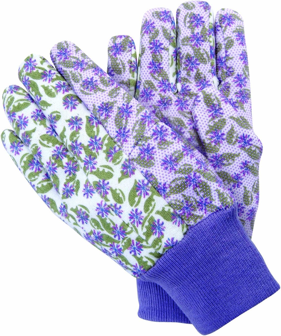 Magid KD188T Bella Kids Floral Print Dotted Jersey Garden Glove, One Size