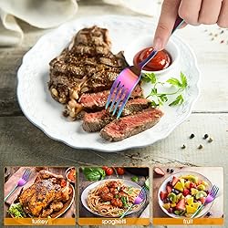 Rainbow Dinner Forks and Spoons Silverware