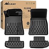 Nilight TPE Floor Mats for Ford Mustang 2015 2016 2017 2018 2019 2020 2021 2022 2023 2024 2025 2026 All Weather Custom Fit Heavy Duty Floor Liners