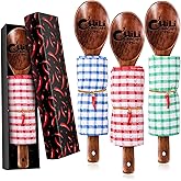 Yinkin 3 Pcs Chili Cook off Prizes 1st, 2nd, 3rd, Wooden Spoons for Cook off Trophies Gifts Supplies for Men Women Contest Chili Festivals(Dark Wood)
