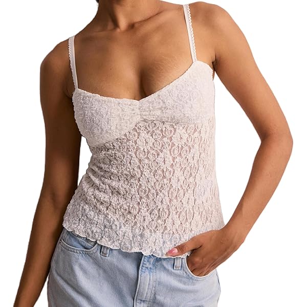 Women's Sleeveless Floral Jacquard Cami Tank Tops Wide