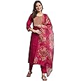 VredeVogel Women's Embroidered Cotton Silk Blend Kurta Pant and Dupatta Set