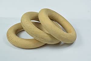 63 mm redonda tallada madera anillos Ronda Gran Agujero Cuentas de