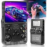 R36S Retro Handheld Game Console with 3.5-in IPS HD Screen, Retro Gaming Console Built-in 18000+ Classic Game, Video Game Console with 64GB Memory, Retro Game Consoles Ultra-Long Standby Time (Black)