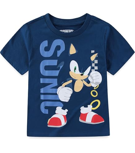 Amazon.com: SEGA Sonic the Hedgehog Boys Short Sleeve T-Shirt for