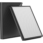Leemone EverestAir Replacement Filter for LEVOIT EverestAir/EverestAir-P Air Purifier, True HEPA, High Efficiency Granules Activated Carbon, EverestAir-RF, 2 Pack