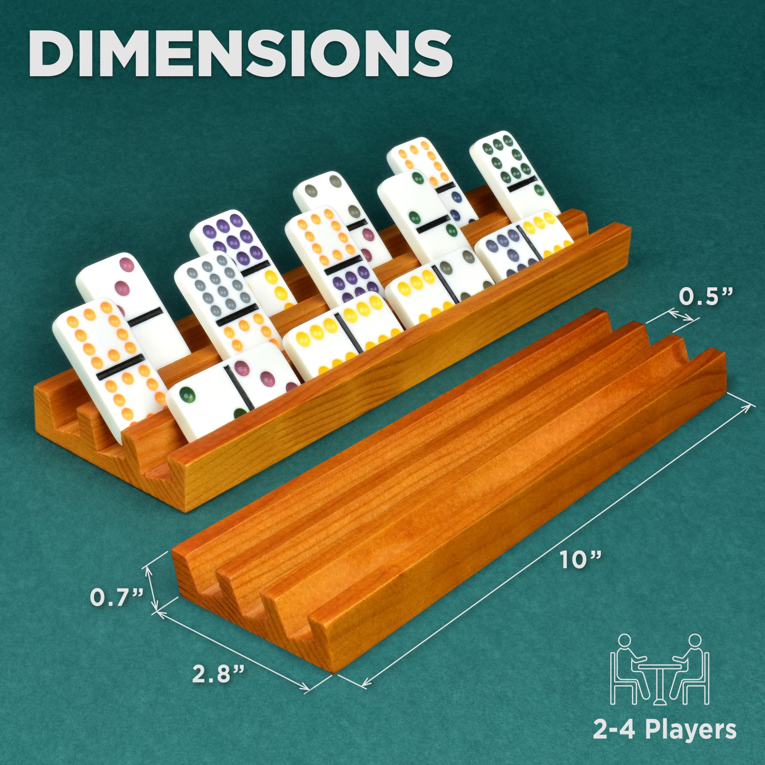 Rubber Domino Racks Mua Queensell Domino Holders for Classic Board Games - Wooden Domino ...