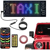 Programmable Scrolling LED Sign for Advertising & DIY Use, 6.81"x2.76" Small Screen Animation 5V LED Car Sign for Business Shop Bar Party Festival Home Decor,App & Remote Control