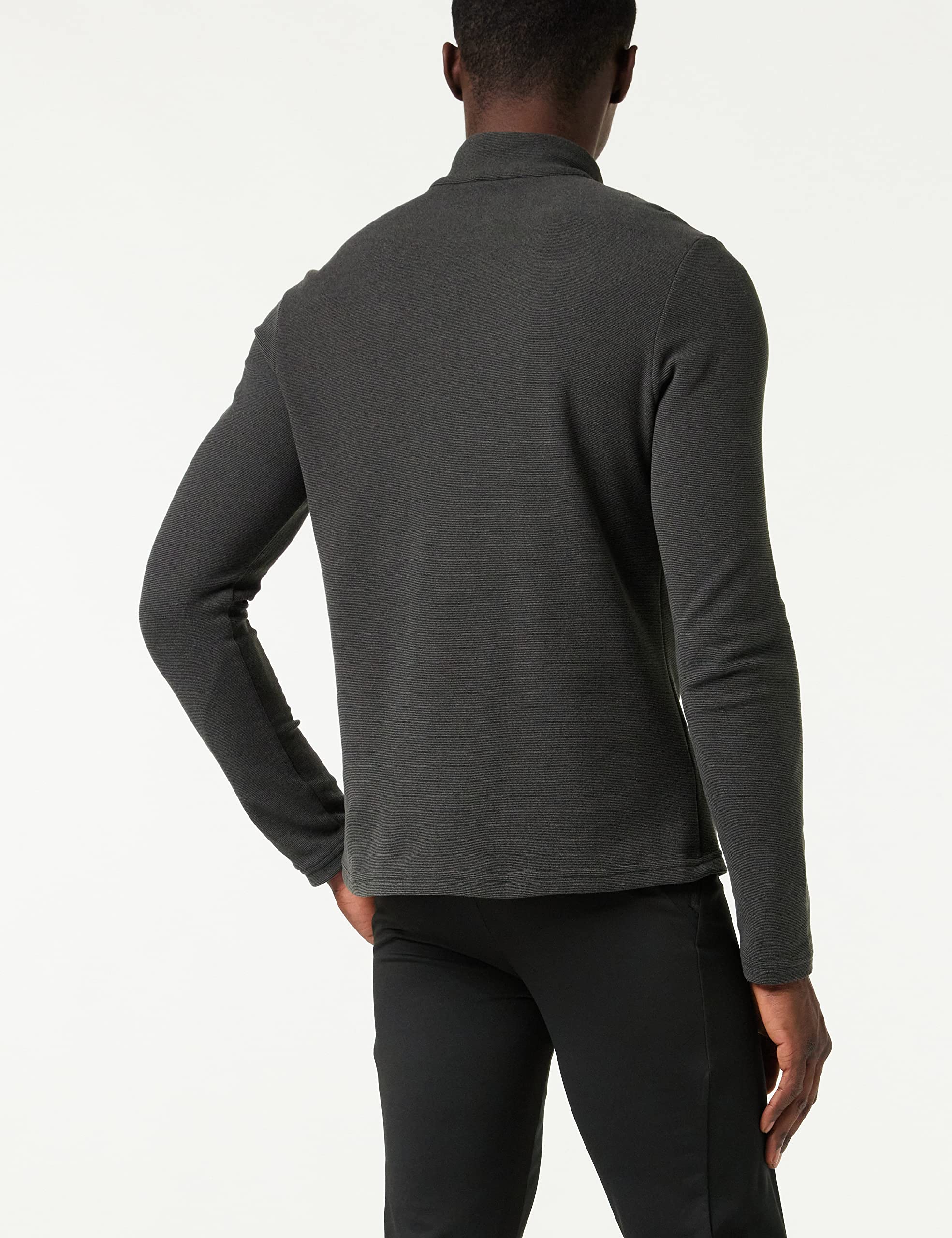 Odlo Fleecepullover für Herren Roy | Shale Grey - Black Stripes | Größe L | Midlayer mit Halbreißverschluss | Langarm Wandershirt 4
