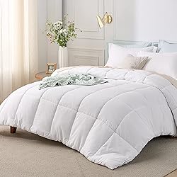 Bedsure White Queen Comforter Set - White Basket